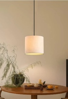 Modern Fabric Pendant Hanging Lamp with Bulb Included