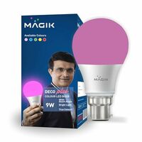 MAGIK Deco Plus 9W (Pink) LED Bulb | B22 Base | Decorative Light for Home Pack of 1