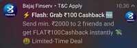 Bajaj Finserv Flash Offer: Get ₹100 Cashback on ₹2000 Transfer to 2 Friends (May be User Specific)