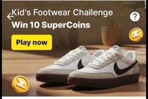 2 supercoins challenges win 20 coins account specific kids footwear challenge (account specific)