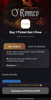 (Upcoming)Timesprime: Pvr Buy 1 Get 1 free movie ticket 