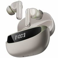 Number Navo Buds Z1 TWS Earbuds | 72H Playtime | Digital Display Case | Quad-Mic ENC | Dual Pairing | Hi-Bass 13mm Drivers | Quick Charge | 35ms Low Latency | IPX5 | Touch Controls | (Spring Beige)