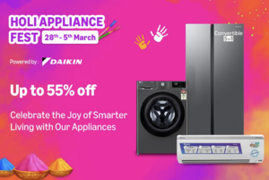 Amazon Holi Appliance Fest Upto 55% Off + Bank Offers (28th Feb - 5th March)