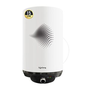 Lifelong Water Heater - 15 Ltr Geyser With 5 Star BEE Rating - 2000W Electric for Bathroom - Wall Mount Hot Water Storage With Glass Lined Tank (LLSWH115)