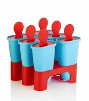 Stewit® Set of 6 Plastic 100% Food Grade Homemade Reusable for Home, Kitchen, Ice Lolly Mould,Popsicle Frozen Ice Cream, Ice Pop Makers, Kulfi Candy Mould Tray for Children & Adults - Multicolor