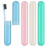 KBS Tooth Brush Holder for Bathroom Travelling Cover Case Stand Box Container Wall Mounted Shelf Storage Organizer Accessories for Makeup Brush Cosmetic Pen Pencil Office Home Kitchen Plastic