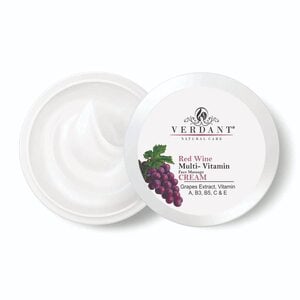 Verdant Skin Brightening & Anti-Ageing Red Wine Face Cream with Grapes Extract - 100ml