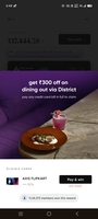 Cred - Pay credit card bill full get District 300 Off Dining Coupon(Specific)