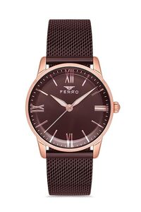 Ferro Lucca Analog Brown Round Dial Women's Watch