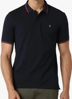 Van Heusen Men's Cotton Solid Regular Fit Collar Polo T-Shirt