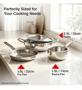 Prestige Triply Splendid BYK Induction Bottom Cookware Set (Triply, 4 - Piece)