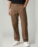 Men’s Premium Brown Regular Fit Mid Rise Cotton Cargo