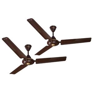 ACTIVA Apsra 1200mm High Speed Ceiling Fan | 390 RPM Powerful Air Delivery | BEE 1 Star Rated | Anti-Dust Coating | Energy Efficient Motor Ceiling fan Pack of 2 come with 2 Years Warranty (Brown)