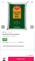 zepto ~  Del Monte Pomace Oil Pouch (1L)