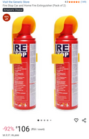 Fire Stop Car and Home Fire Extinguisher (Pack of 2)
