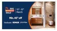 Amazon Big Bathroom -  Upto 40% Off  Sale + Bank Offers  - Brands Like - Hindware Kohlar Plantex & more