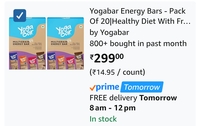 Yogabar Energy Bars - Pack Of 20