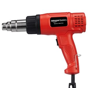 Amazon Basics 1700W Heat Gun | Dual Temperature & Airflow Control | ABS Body | Hot Air Gun for Paint Removal, Plastic Welding & Shrinking | Red