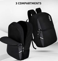 Safari Nudge Laptop Backpack for men & women, school bag for boys and girls, college bag, office bag, travel bag, 3 compartments, Bottle holder, Front pocket, Color Black