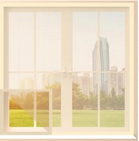 Classic Mosquito Net for Windows Standard Size |Pre-Stitched (Size: 80X130cm / Color: Ivory |Premium 120GSM Fiberglass Mesh with Self-Adhesive Hook Tape, Quick, Long-Lasting Window net for Home
