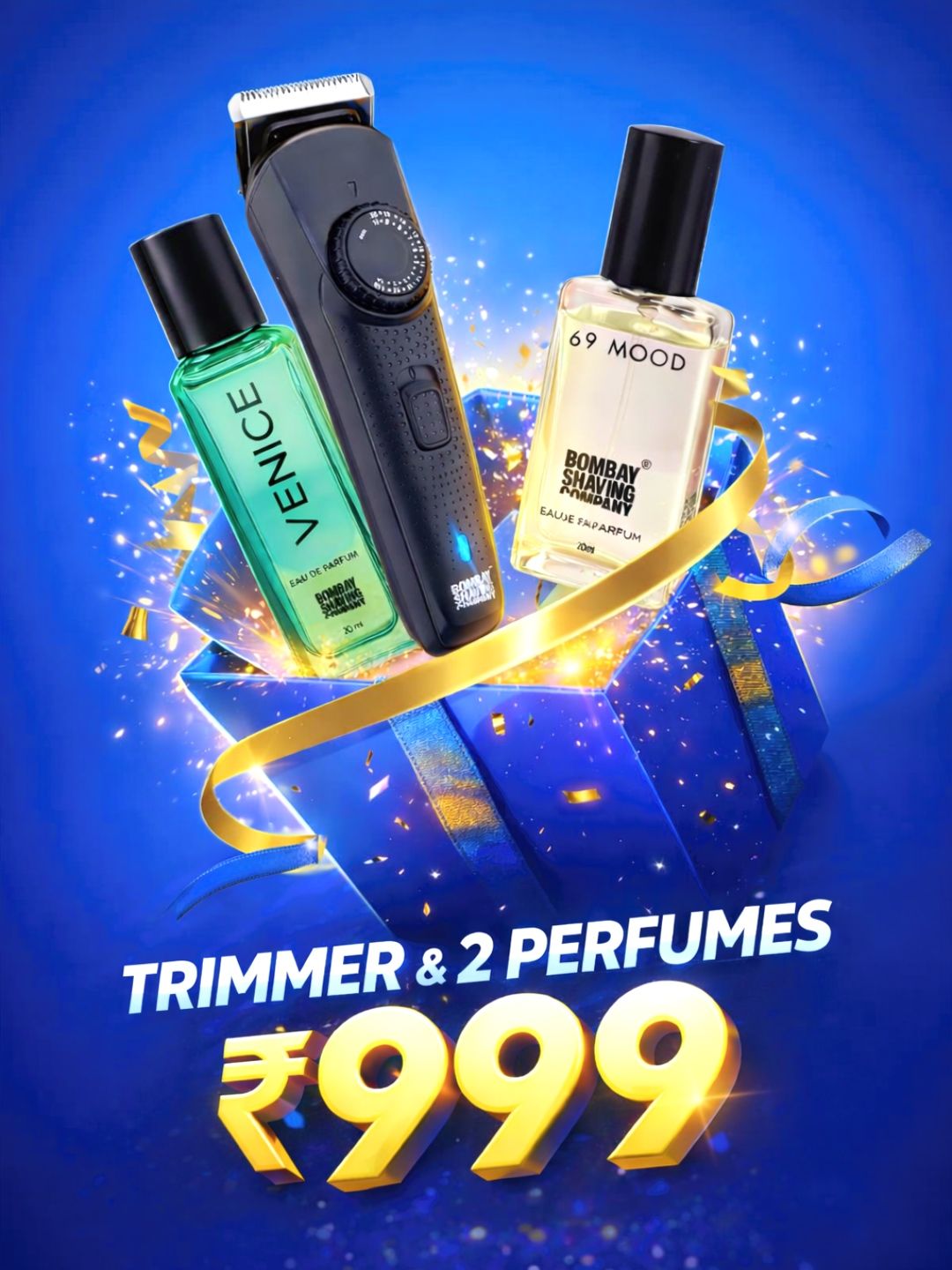 Grab the Bombay Shaving Co. Bundle: Trimmer + 2 Perfumes for ₹999!
