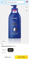 Nivea 600ml lotion @338 rs