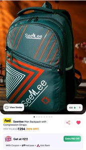 Seenlee backpack with compression strap 