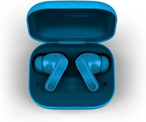 Motorola Moto Buds Bass (Blue, TWS) | Hi-Res Audio with LDAC | 12.4mm Drivers, 50 dB ANC | 6-Mic ENC Calling | 41H Playtime | Bluetooth 5.3 | IPX4 | Comfortable All-Day Fit | Comfortable All-Day Fit 