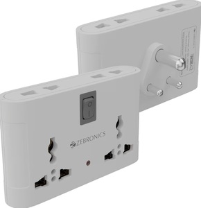 Zebronics Power Extension Socket, 1500 Watts, 6 Amps, 4x High Quality Universal Socket, LED Indicator, On/Off Switch, Compact & Durable Design, for Office and Home Appliances (Power Plug 42)