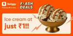 Swiggy : 1rs flash sale  