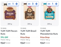 Instamart :  YUM YUM Brazil Nuts Upto 80% off 