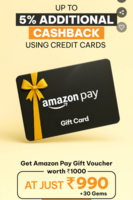 Times Prime - ₹1000 Amazon Gift Card at 6% discount (SBI CC - 11% discount)