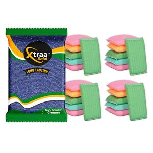 Bazaar : Non-Scratch Foam Scrub Pad 24 Pcs