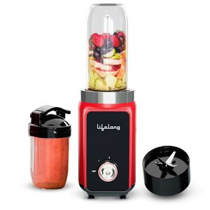 Lifelong 500 Watts Nutri Blender for Smoothies and Juices with 2 Jars - Stainless Steel Blades