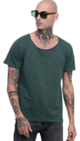 Bazaar : Men's Cotton Melange Scoop Neck T-Shirt 