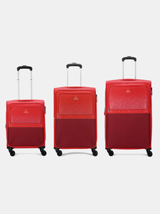 ARISTOCRAT Soft Body Set of 3 Luggage 8 Wheels - Drift Trolley Bag