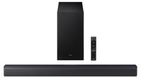 Samsung 300 W 2.1 ch Soundbar with Dolby Audio | DTS Virtual:X | Bass Boost | 3D surround sound | HDMI ARC | Optical In | Bluetooth | USB Music Playback | Wireless Subwoofer (HW-B45EF/XL, Titan Black