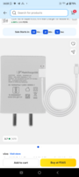 Vivo 44 W Quick Charge 4 A Wall Charger for Mobile with Detachable Cable