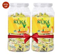 Multani Kuka Cough Lozenges Tulsi Lemon Pack of 2 (150 Lozenges Each Jar) | Ayurvedic Relief for Sore Throat, Cough & Cold | Soothes Throat Irritation & Hoarseness | 150 X 2 