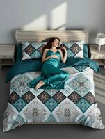 YASHI DÉCOR Cotton Double Bedsheet (Pack of 1 plus two pillows cover, Multicolor)