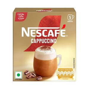 Nescafe Cappuccino | Cafe-like Coffee At Home |Coffee Premix | Just Add Hot Water | 125 G (5 Sachets x 25 G)