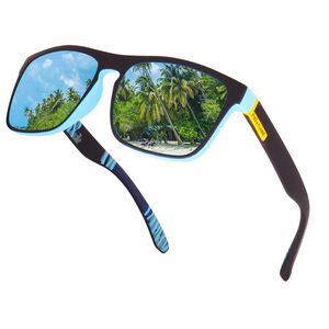 Dervin UV Protected Retro Square Light Weight Matt Finish Polarized Sunglasses for Men and Women (Medium)