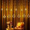 GIGAWATTS Paarth LED 10 Diya Curtain String Light with 8 Modes 