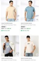 AJIO: Upto 70% Off On John Players Brand Clothing