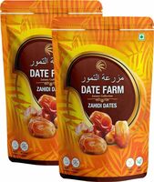 DATE FARM Zahidi Luxury & 100% Natural Khajur, Boosts Immunity, Arabian Wet Dates (2 x 500 g) - Expiry:
 Jul 2026