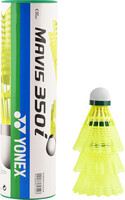 YONEX Mavis 350i Nylon Shuttle - Yellow (Slow, 75, Pack of 6)

