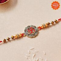 Pendant Rakhi With Kumkum & Rice
