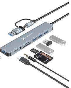 Portronics Mport 8 Plus Dual Plug 8-in-1 Docking Station/Hub 