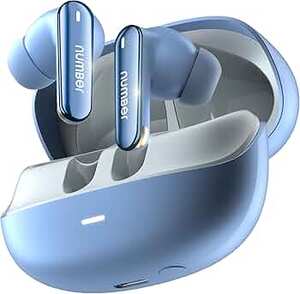 Navo Buds N1 w/ 100Hrs Playtime, 4Mic ENC, Dual Pairing, High Bass, Fast Charge(Zenzy Blue)