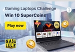 3 supercoins challenges gaming laptop/men clothing/refrigerator challenge win 25 coins